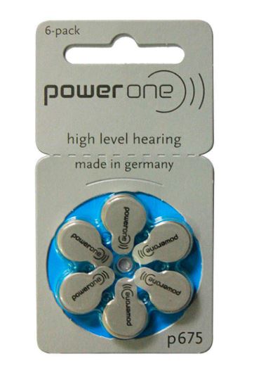 Power One P675 Hearing Aid Battery (60 Pack)