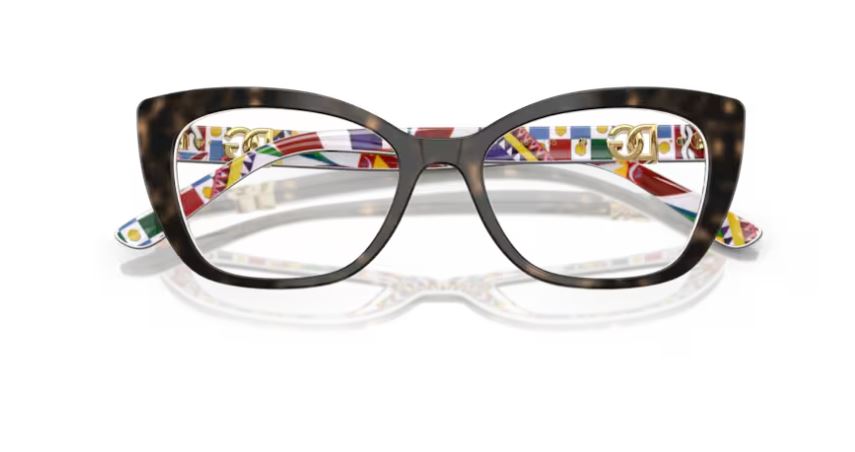 DOLCE & GABBANA DG3398 3217 - Havana on white barrow