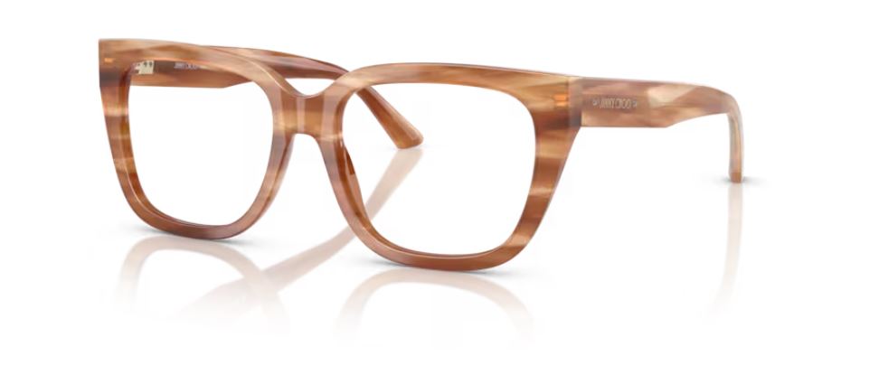 JIMMY CHOO JC3019B 5055 - Striped havana glitter brown