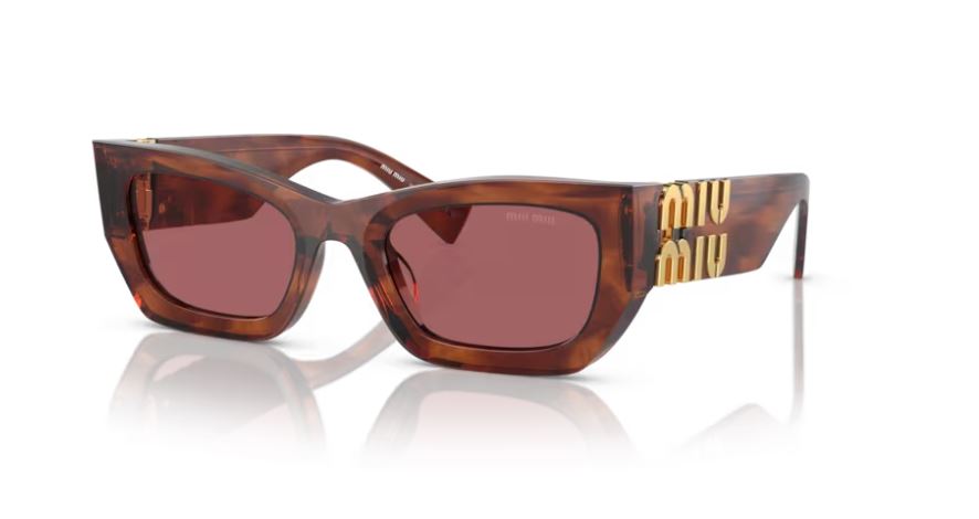 MIU MIU MU 09WS 11Q08S - Striped tobacco
