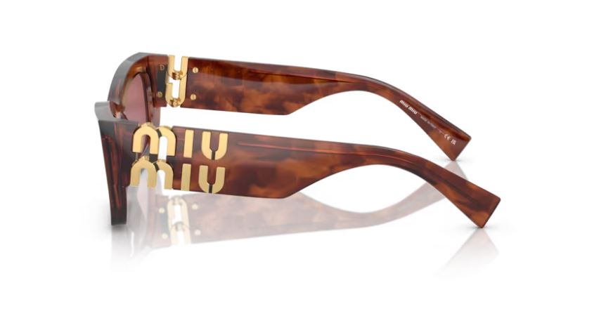 MIU MIU MU 09WS 11Q08S - Striped tobacco