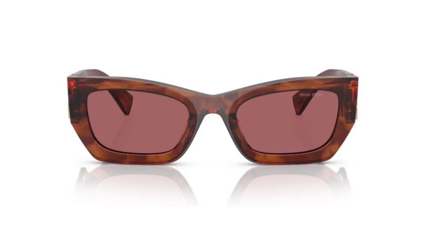 MIU MIU MU 09WS 11Q08S - Striped tobacco