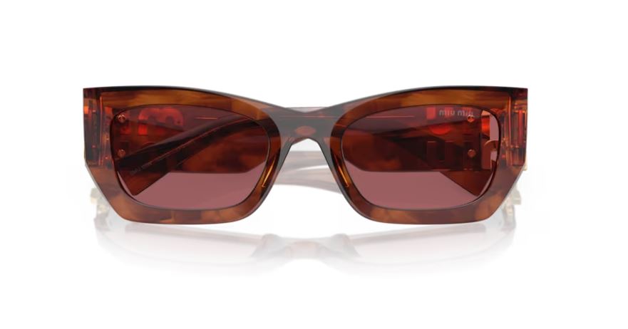 MIU MIU MU 09WS 11Q08S - Striped tobacco