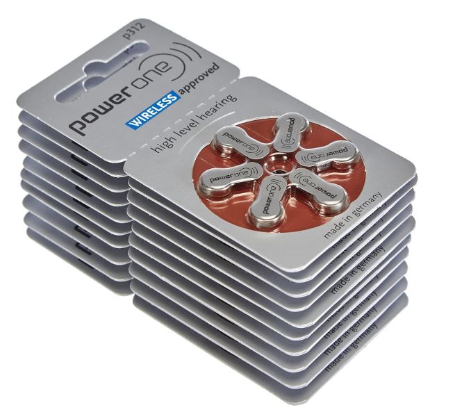 Power One P312 1.45V PR41 Hearing Aid Batteries - 1 Box 60 Batteries