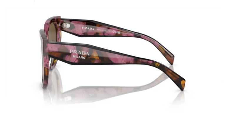 PRADA PR 14WS 18N01T Tortoise cognac begonia