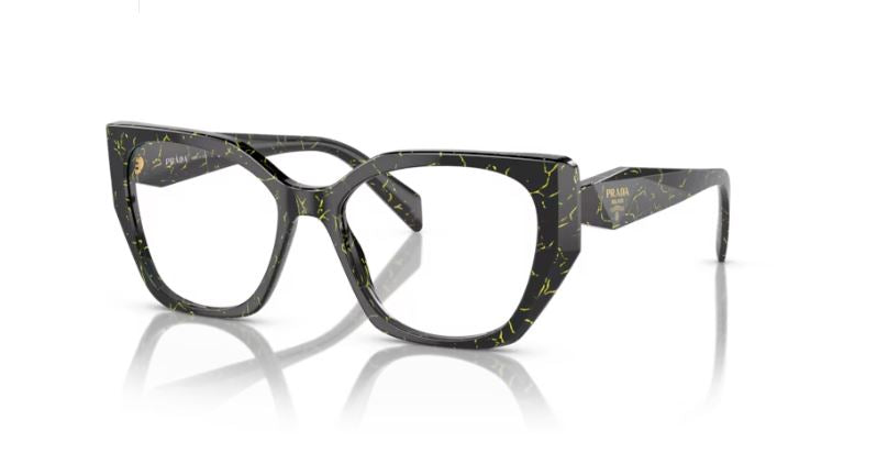 PRADA PR 18WV 19D1O1 - Black/yellow marble