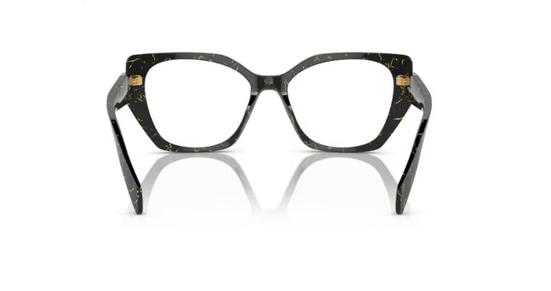 PRADA PR 18WV 19D1O1 - Black/yellow marble