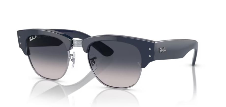RAY-BAN RB0316S 136678 - Blue on silver-Mega clubmaster