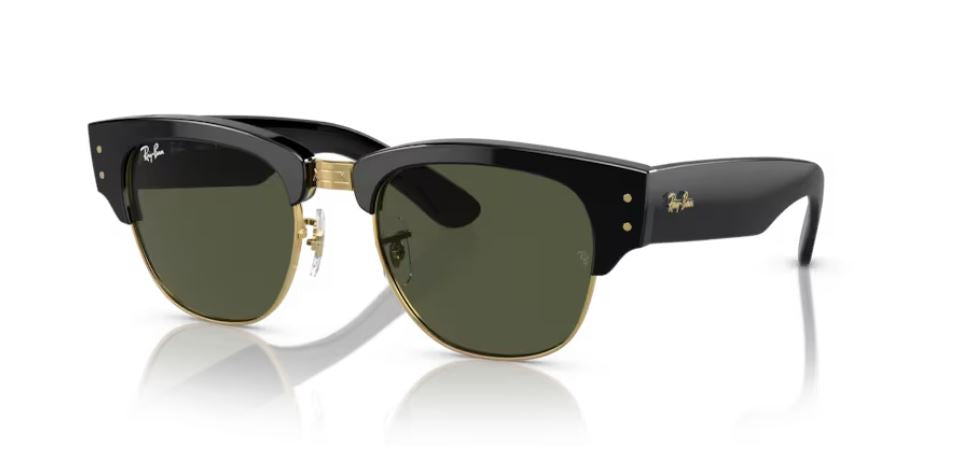 RAY-BAN RB0316S 901/31 - Black on gold-Mega clubmaster