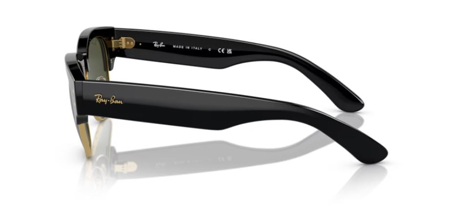 RAY-BAN RB0316S 901/31 - Black on gold-Mega clubmaster