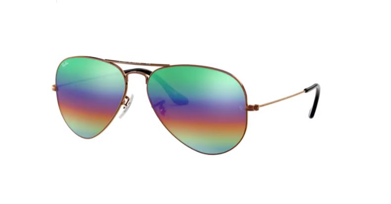 RAY-BAN RB3025 9018C3 Bronze Aviator large metal