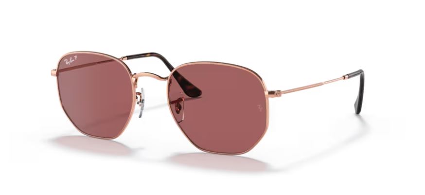 RAY-BAN RB3548N9202AF - Rose gold- Hexagonal