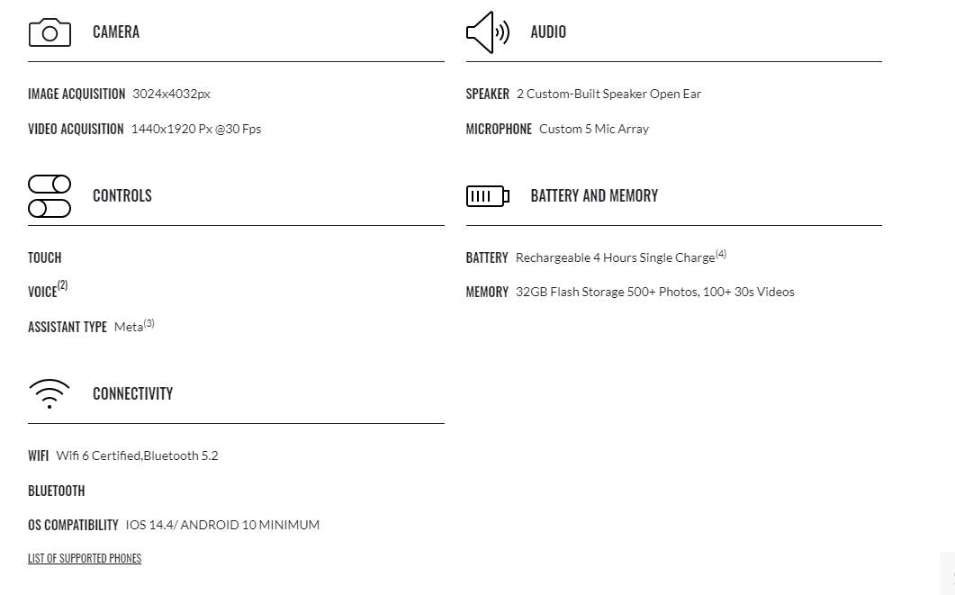 RAY-BAN | META SKYLER Gen 1 RW4010 601 CH 52-20