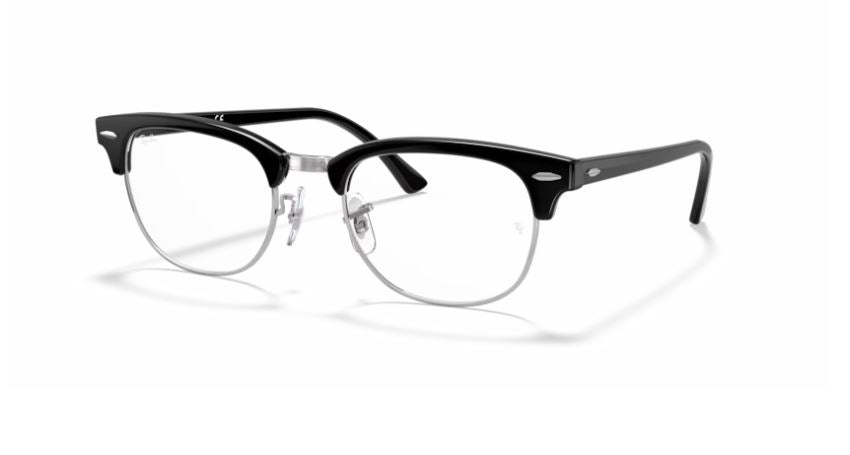 RAY-BAN RX5154 2000 - Black on silver Clubmaster