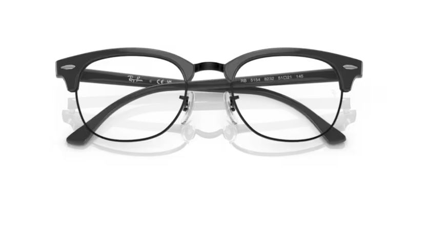 RAY-BAN RX5154 8232 - Grey on black Clubmaster
