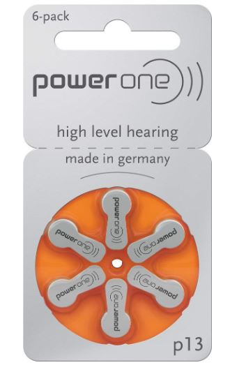 Power One P13 Hearing Aid Battery (Silver) 60 Cells
