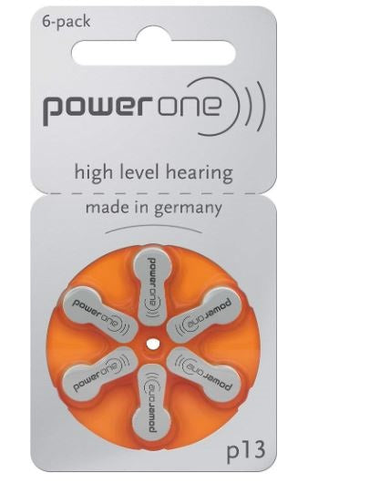 Power One P13 Hearing Aid Battery (Silver) 60 Cells