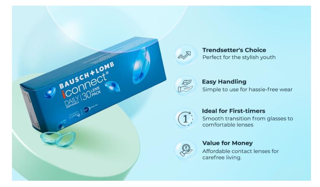 Bausch & Lomb daily Spherical I Iconnect Lenses 30 Pack