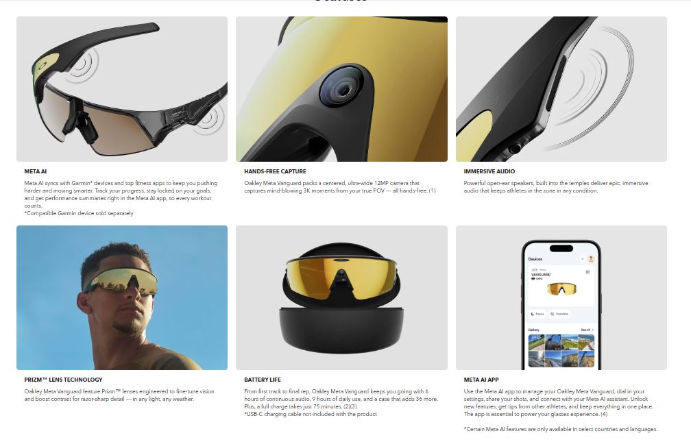 OAKLEY META OW8001-060 Vanguard