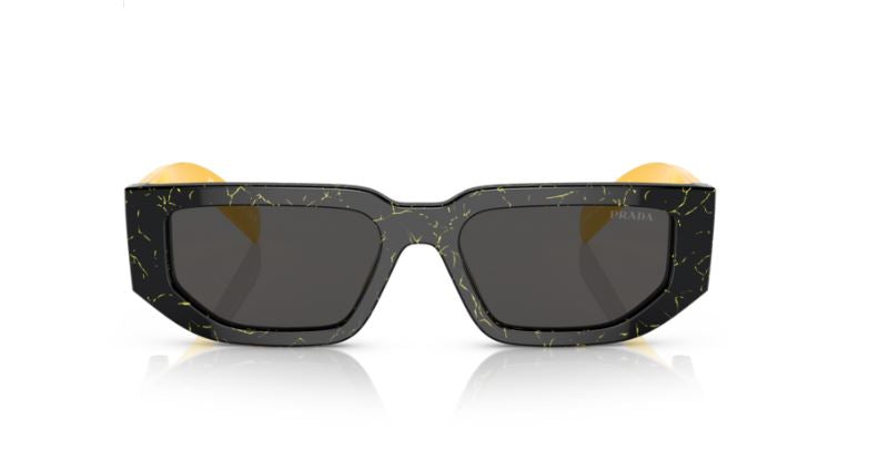 PRADA PR 09ZS 19D5S0 Black yellow marble