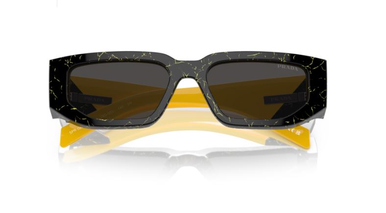 PRADA PR 09ZS 19D5S0 Black yellow marble