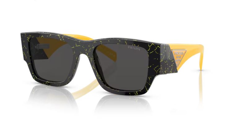 PRADA PR 10ZS 19D5S0 Black/yellow marble
