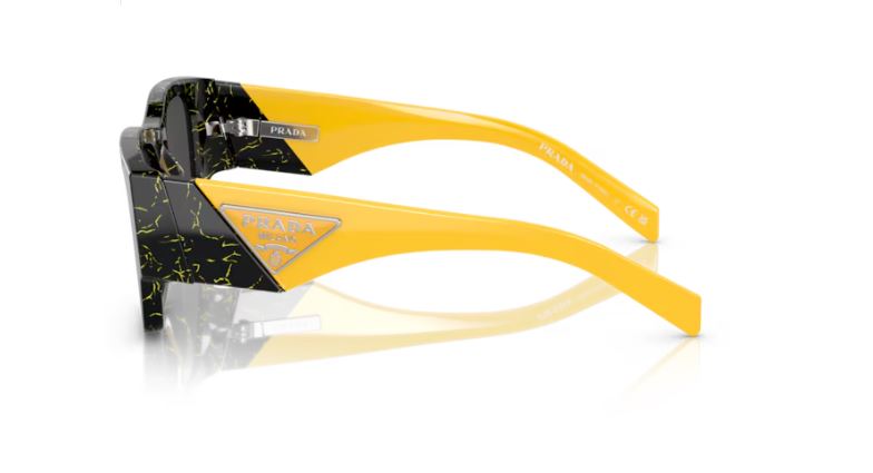 PRADA PR 10ZS 19D5S0 Black/yellow marble