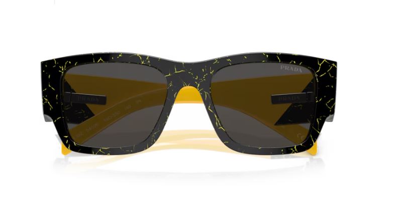 PRADA PR 10ZS 19D5S0 Black/yellow marble