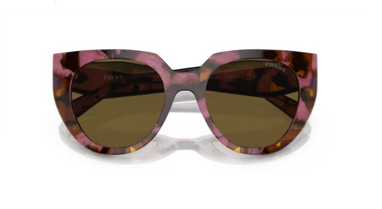 PRADA PR 14WS 18N01T Tortoise cognac begonia