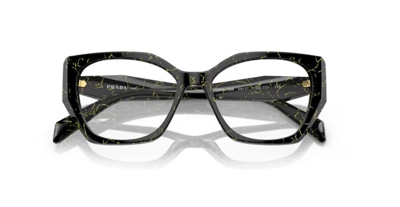 PRADA PR 18WV 19D1O1 - Black/yellow marble