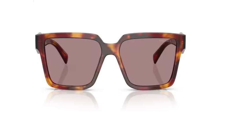 PRADA PR 24ZS 22A20I Poppy tortoise