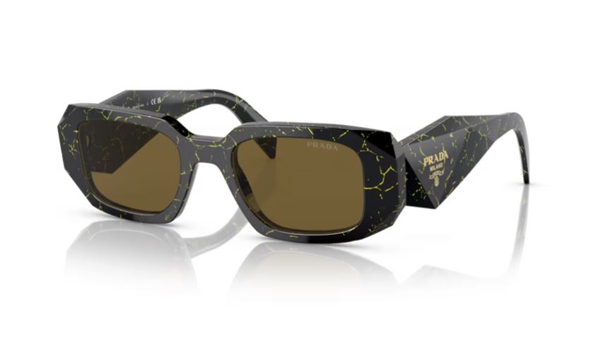 PRADA PR 17WS 19D01T - Black/yellow marble