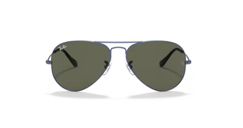 RAY-BAN RB3025 918731 Transparent blue Aviator large metal