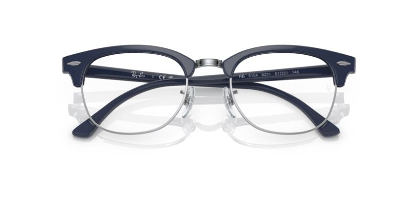 RAY-BAN RX5154 8231 - Blue on silver Clubmaster