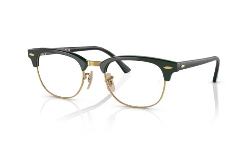 RAY-BAN RX5154 8233 - Green on gold Clubmaster